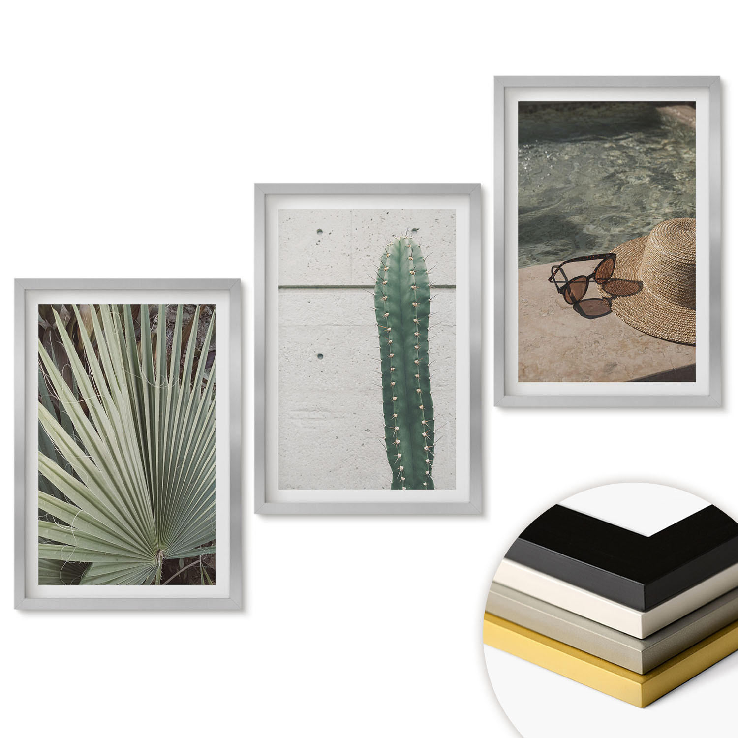 ArtPrintCave Wandbilder Silber 40x60 cm