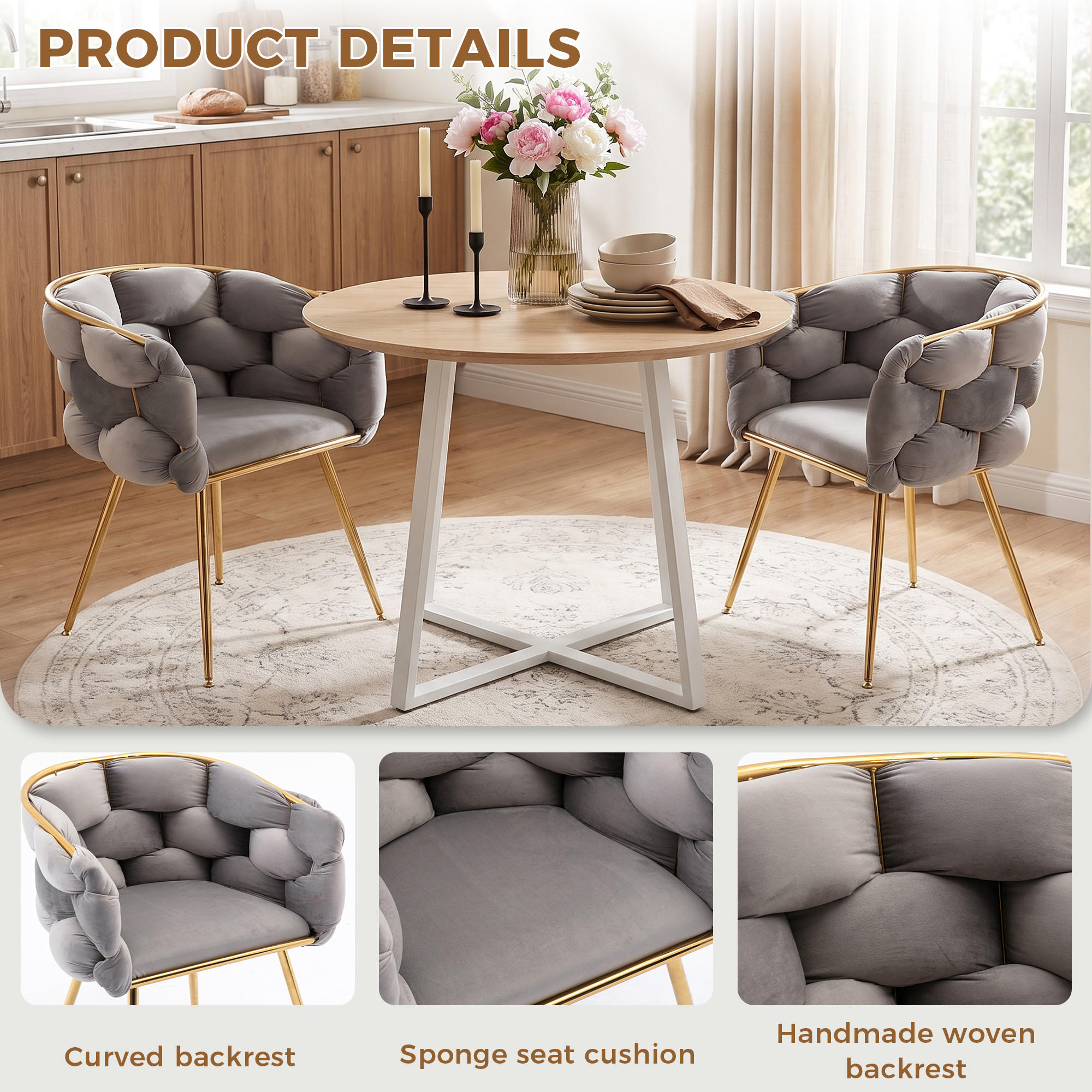 ComfortXL Armlehnstuhl-Set Grau 58x75x59 cm