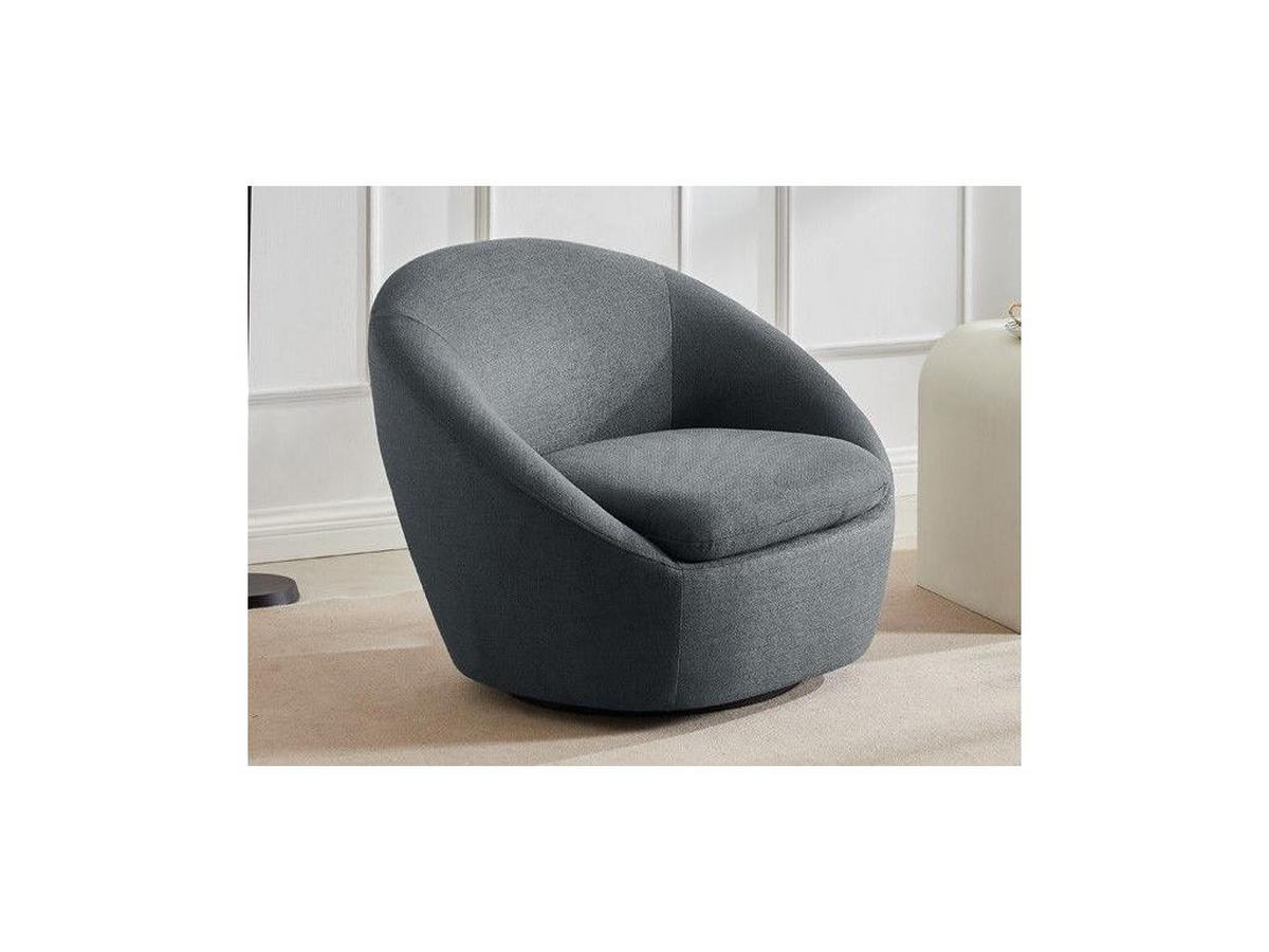 DREHSESSEL - Stoff - Grau - LACARA II - Grau, Textil (78/70/88cm) - Vente-Unique