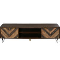 TV-LOWBOARD 155/38/48 cm mit 2 Türen und Eisenfüßen - Naturfarben, Holzwerkstoff (155/48/38cm) - BEAOK