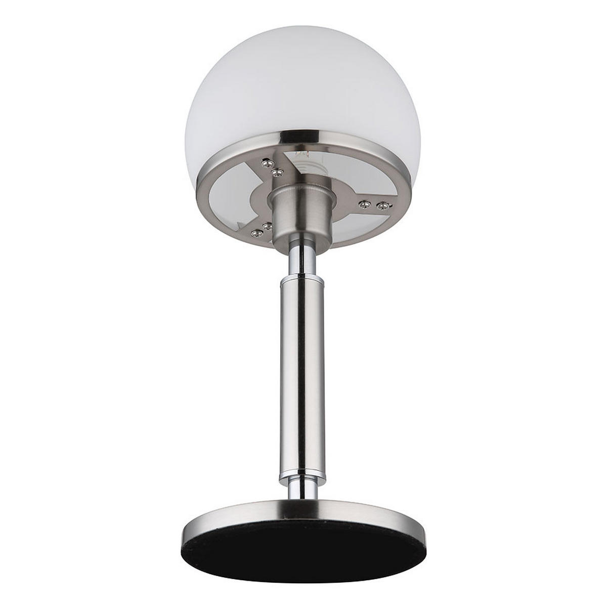TISCHLEUCHTE Haku Metall Silber - Silberfarben, Glas (18/18/40cm) - Globo Lighting