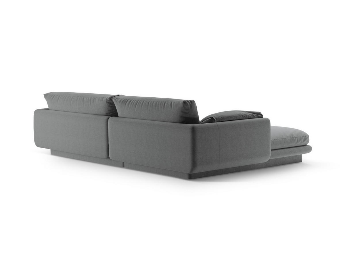 ECKSOFA rechts Torino aus strukturiertem Stoff dunkelgrau 4 Sitzplätze - Dunkelgrau, Textil (170/250cm) - Micadoni
