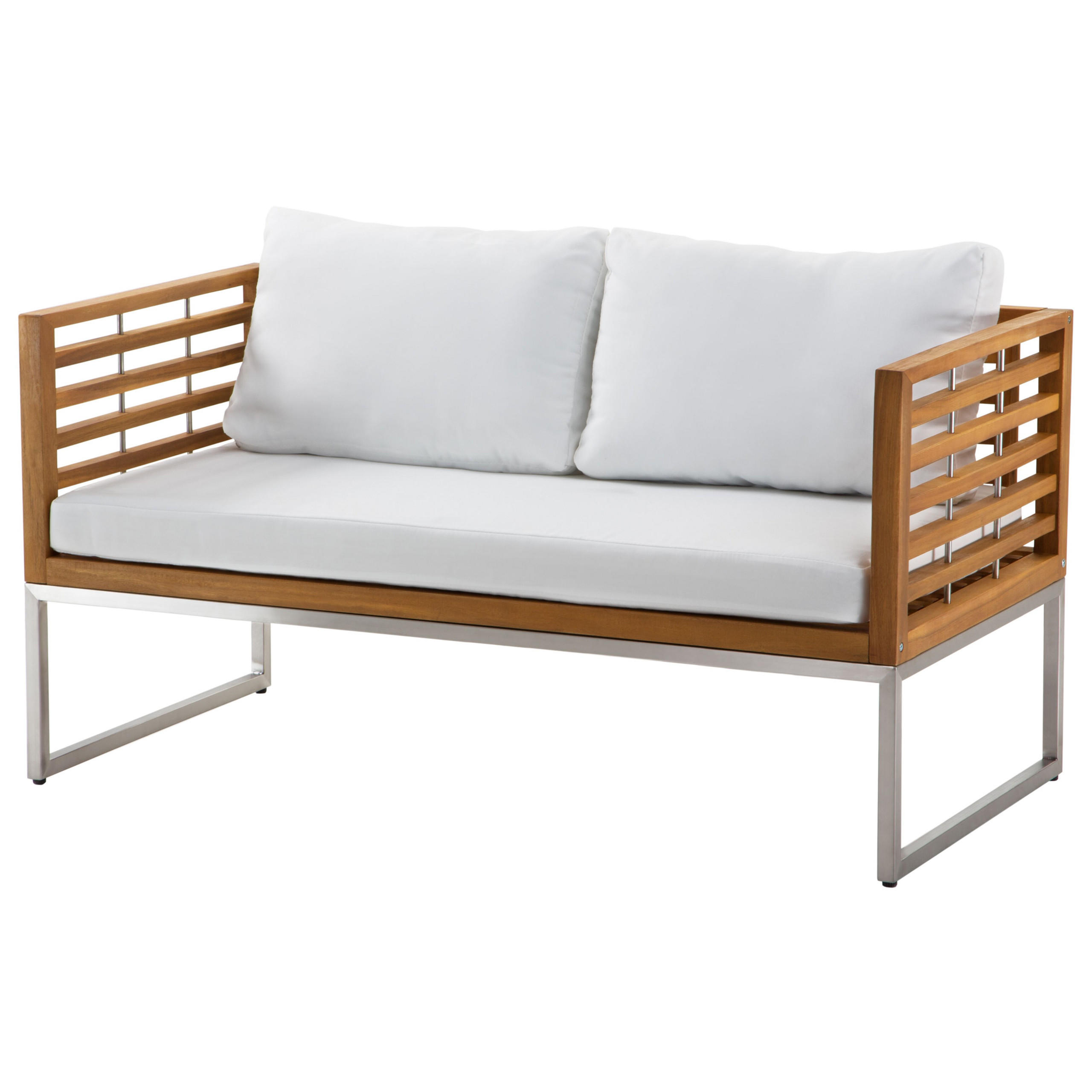 LOUNGE-SET 4-sitzer Akazienholz Hellbraun Bermuda - Hellbraun, Holz - Beliani
