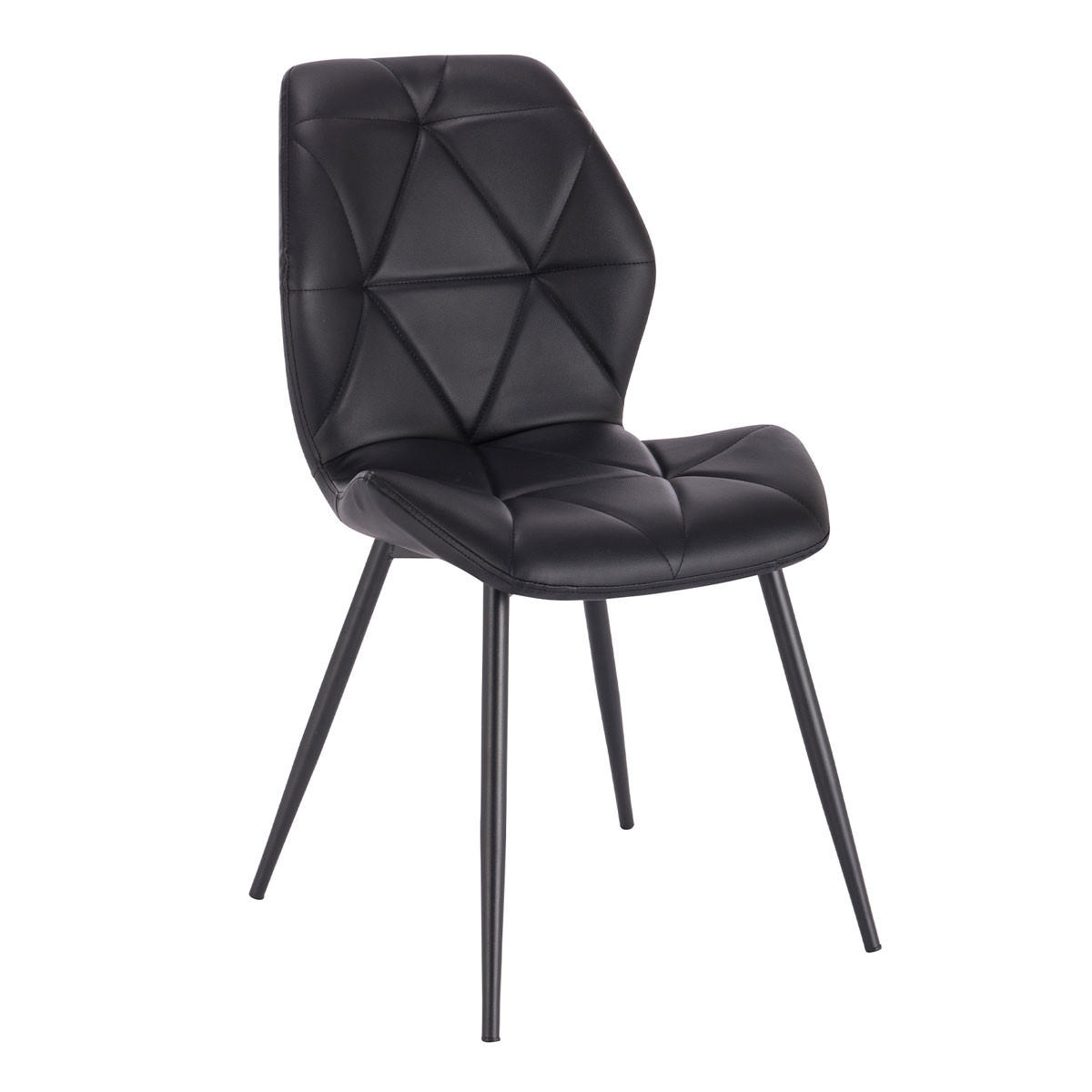 ESSZIMMERSTUHL JAMIE 2er Set Kunstleder Schwarz - Schwarz, Textil (47/84/48cm) - SVITA