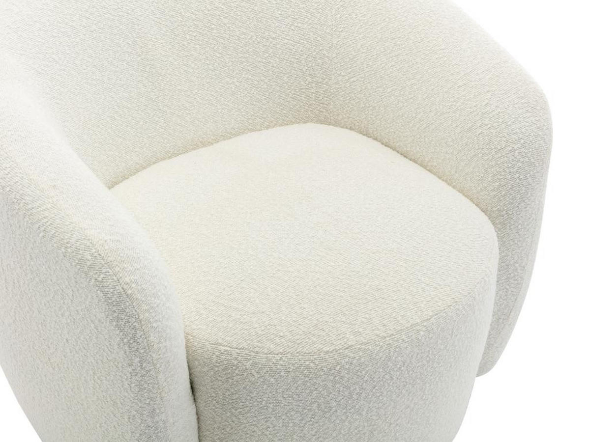 DREHSESSEL - Bouclé-Stoff - Weiß - VEREIDE - Weiß, Textil (76/67/80cm) - Vente-Unique