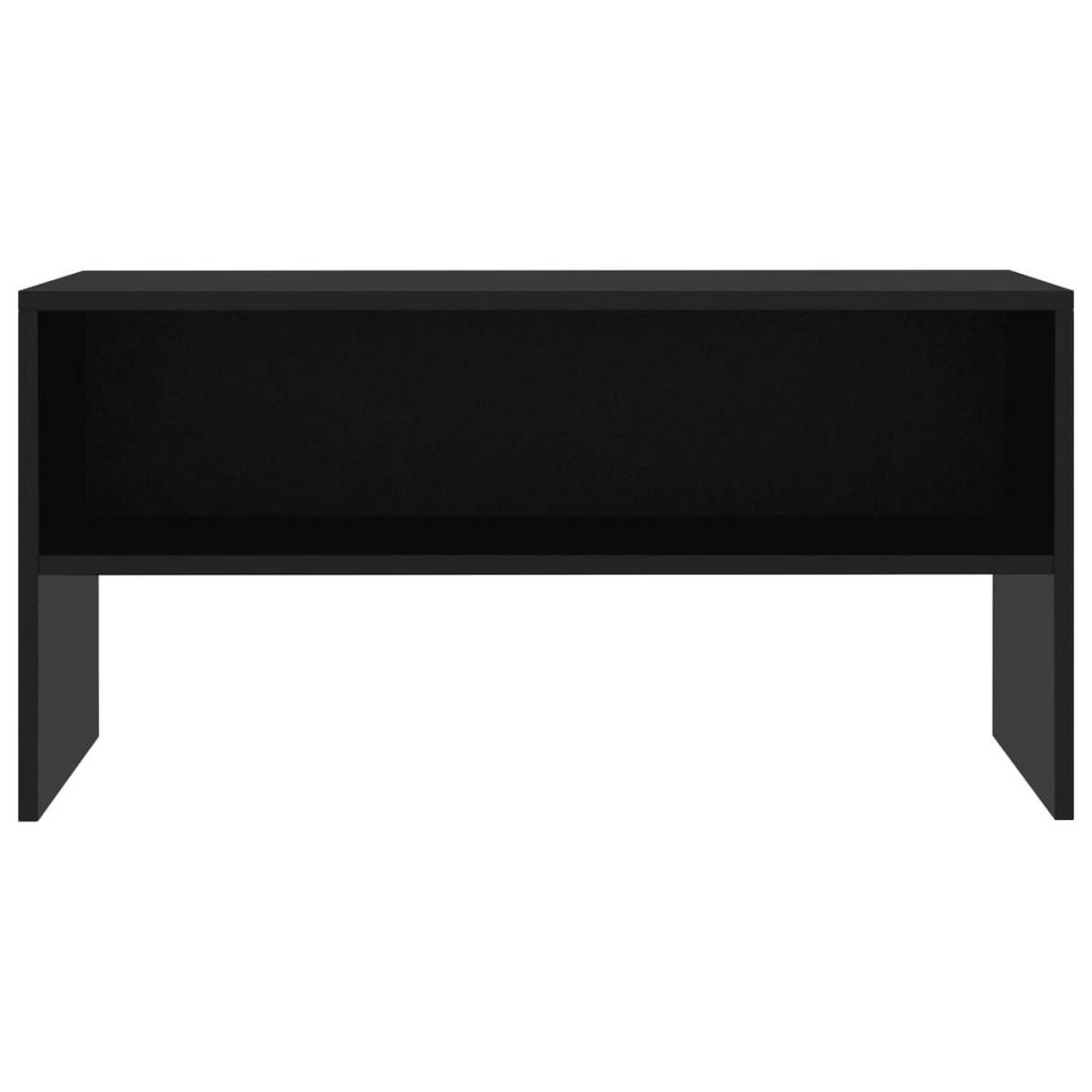 LOWBOARD mit 1 offenen Fach 80/40/40 cm aus Holzwerkstoff in Schwarz - Schwarz, Holz (80/40/40cm) - vidaXL