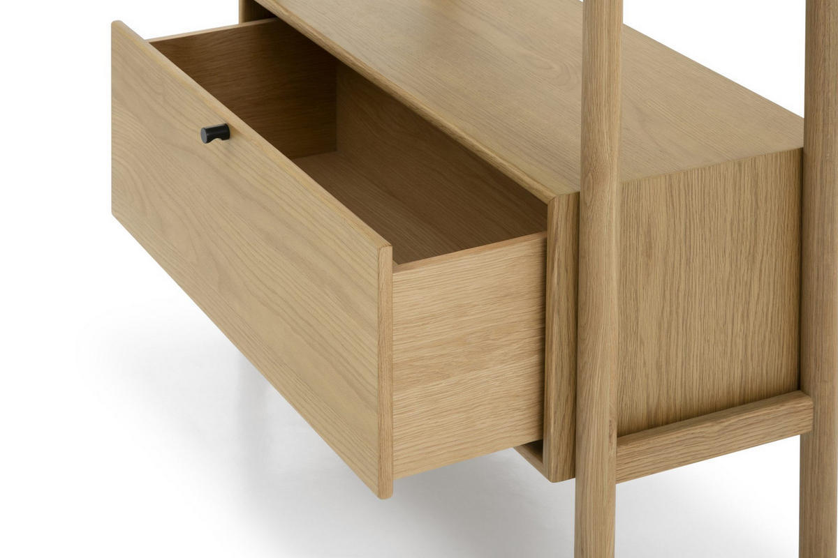 BÜCHERREGAL Franz, Natur Massiveiche - Beige, Holz (33/185/80cm) - WOODEK