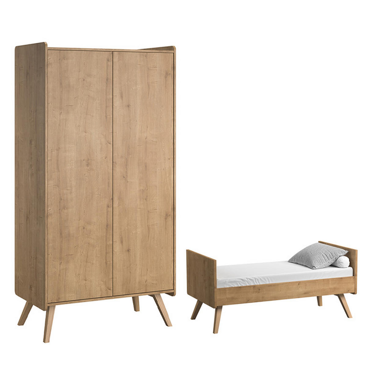 BABYZIMMER 2-teilig Holz - Braun, Holzwerkstoff (145/103/75cm) - Petits-meubles