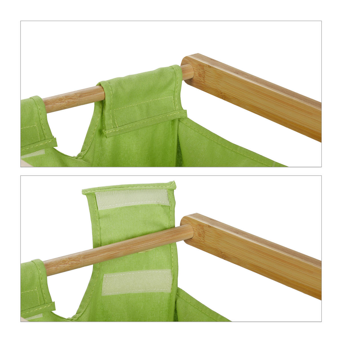 WÄSCHEKORBREGAL - Multicolor, Holz/Textil (64/73/33cm) - Relaxdays