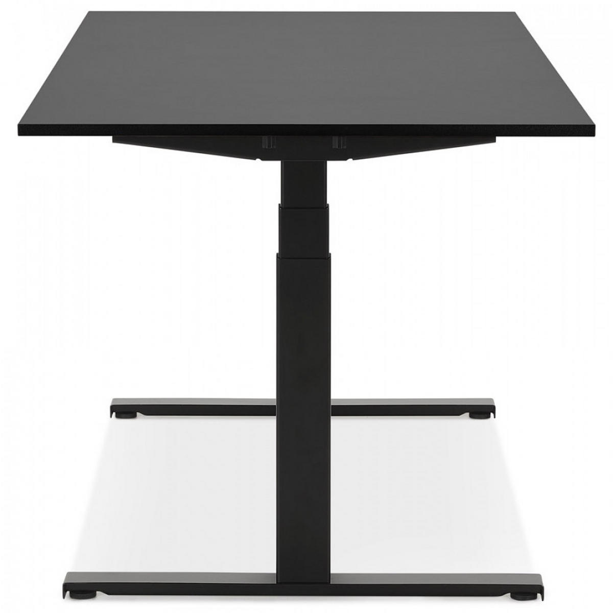 SCHREIBTISCH Schwarz 140x70x127 cm - Schwarz, Holz/Metall (140/70/127cm) - AlterEgo