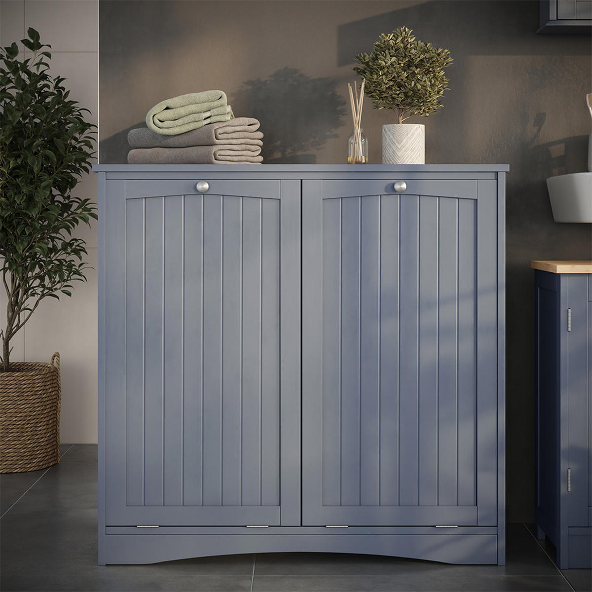 SKŘÍŇKA DO KOUPELNY Bianco Šedá - šedá, kompozitní dřevo (83/80/37cm) - Vicco