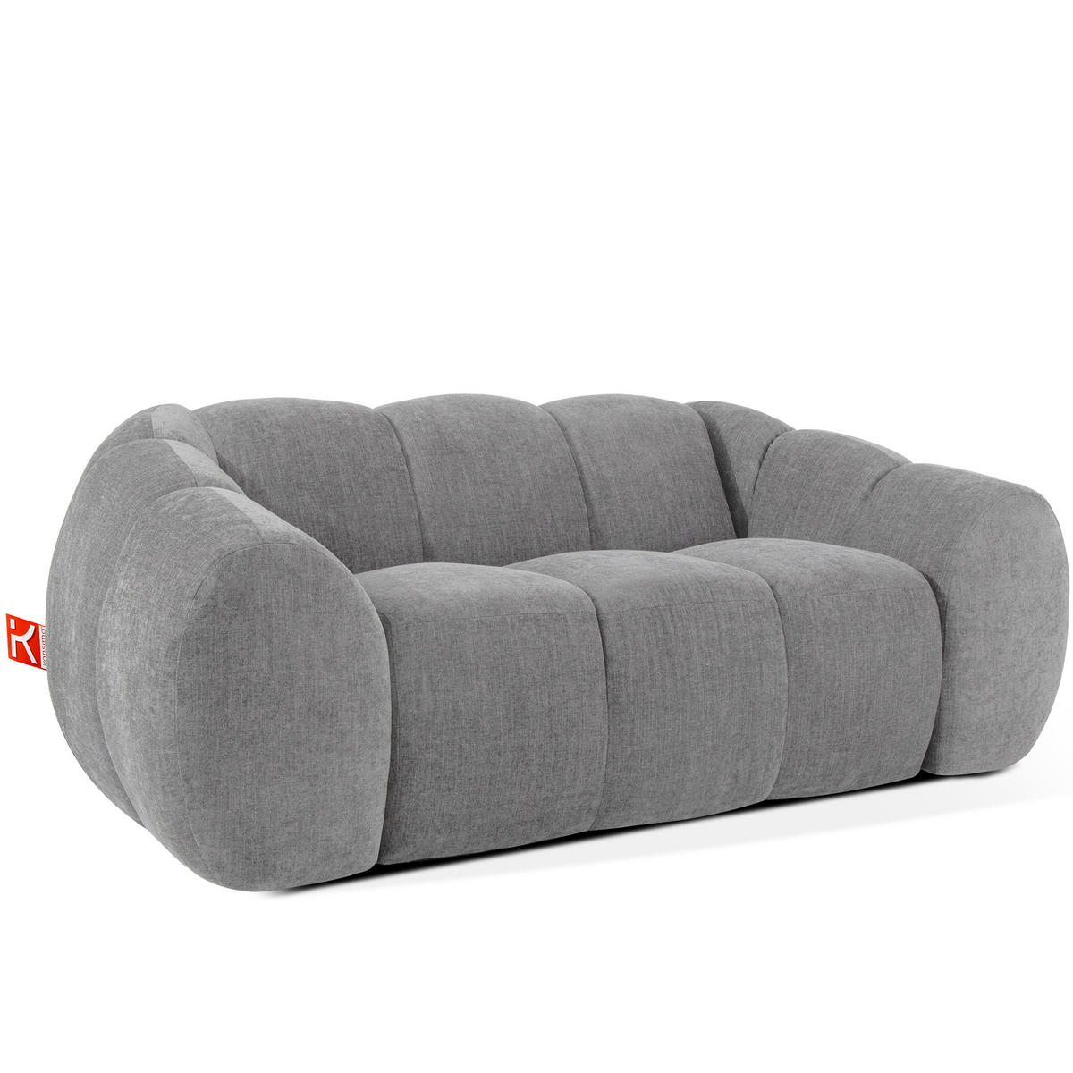 2-SITZER SOFA FLAVA, hell Aschgrau - Hellgrau, Holz/Holzwerkstoff (200/76/100cm) - KONSIMO®