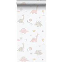 TAPETE Dinosaurier 53 cm x 10.05 m - Weiß, Papier (53/0.1cm) - Sanders & Sanders