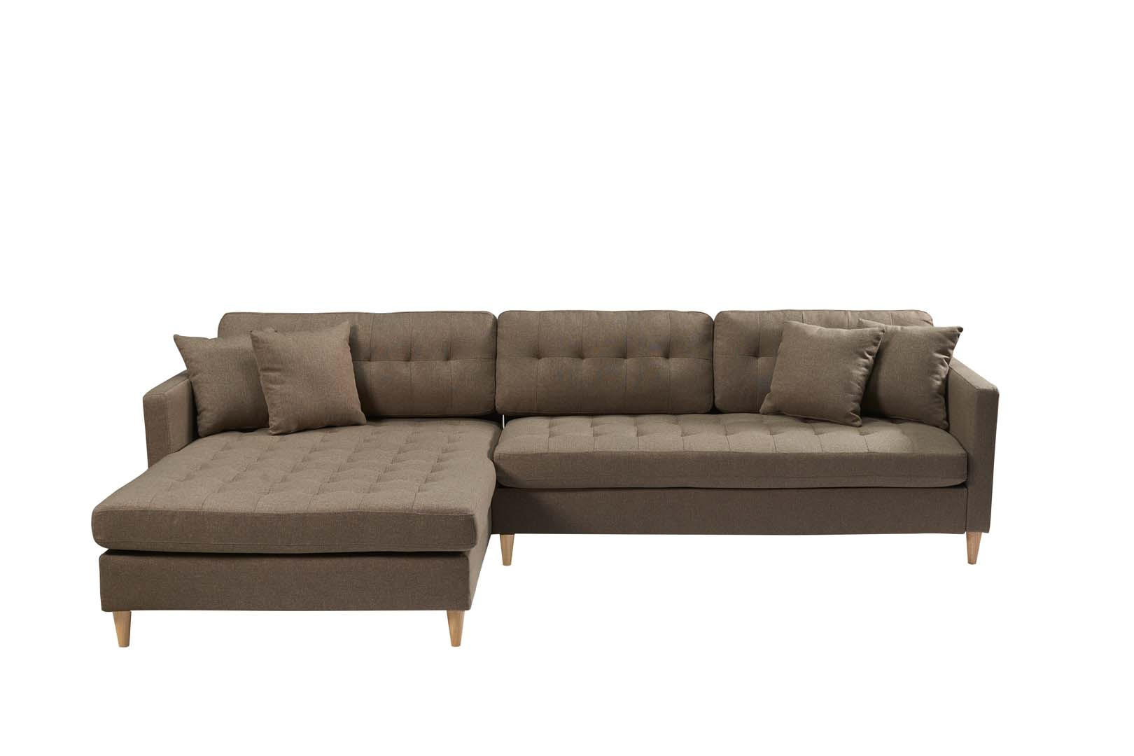 ECKSOFA Stoff braun - Braun, Textil (290/177cm) - ebuy24