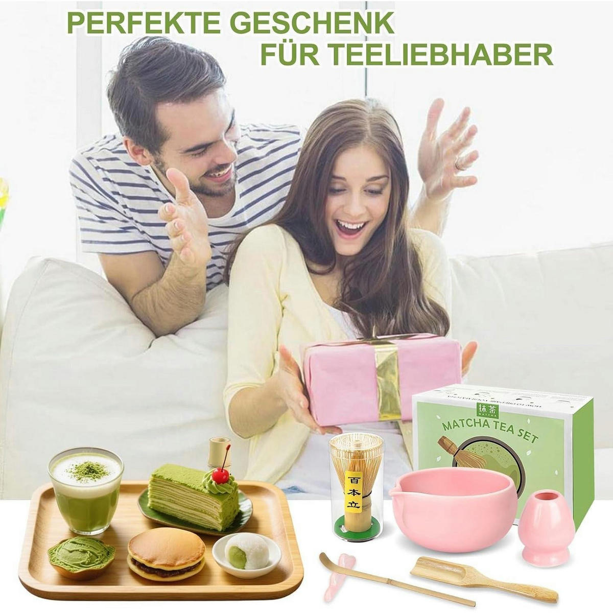 MATCHA Set 6-teiliges Set Rosa - Rosa, Keramik (130/115/182cm)
