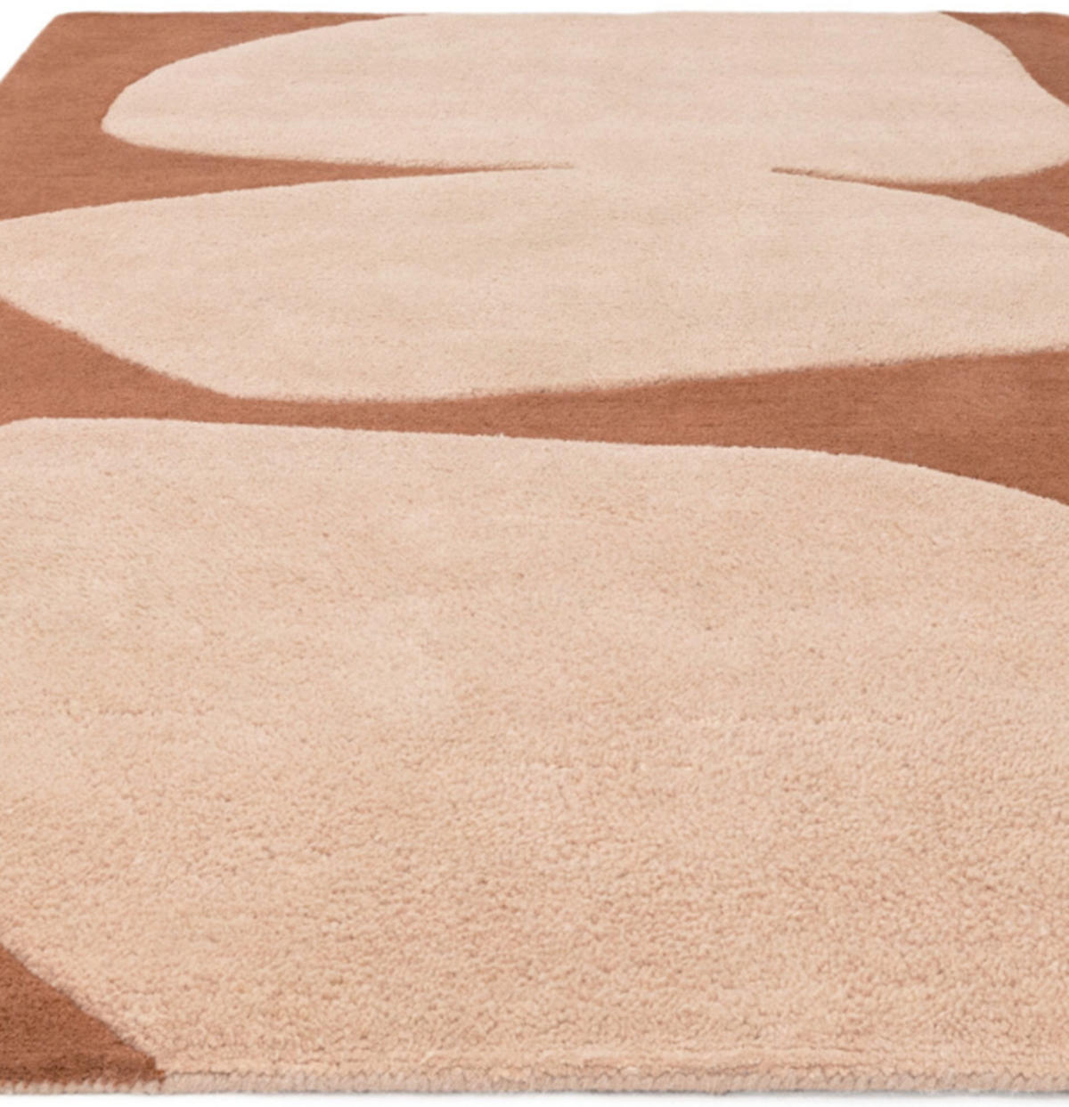 TEPPICH modern handgetuftet STICK Orange 160 x 230 cm - Orange, Naturmaterialien (160/230cm) - Novatrend