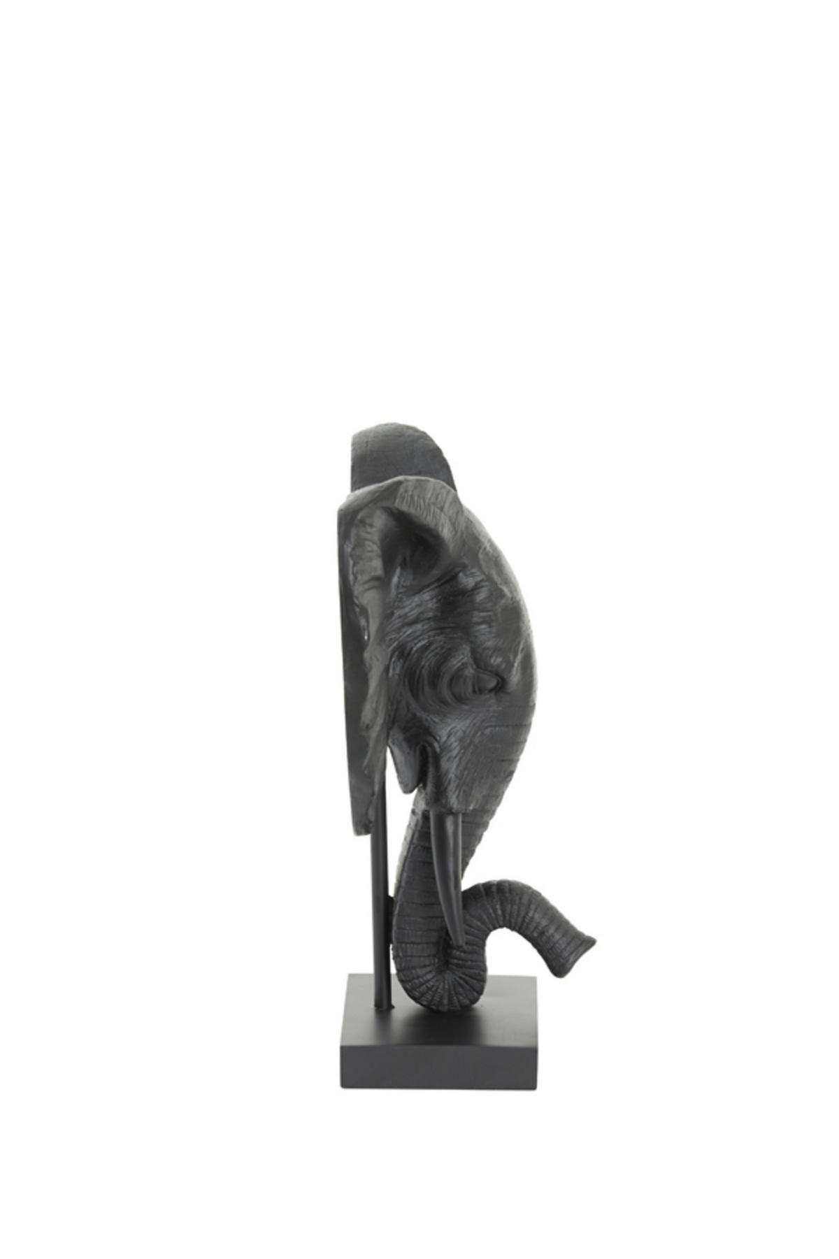 ORNAMENT Elefant Schwarz 30/15/35,5 cm - Schwarz, Kunststoff (15/35.5/30cm) - Light & Living