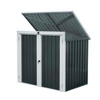 MÜLLTONNENBOX BASURA - Größe: 2 x 240L - Anthrazit, Metall (158/134/101cm) - Home Deluxe