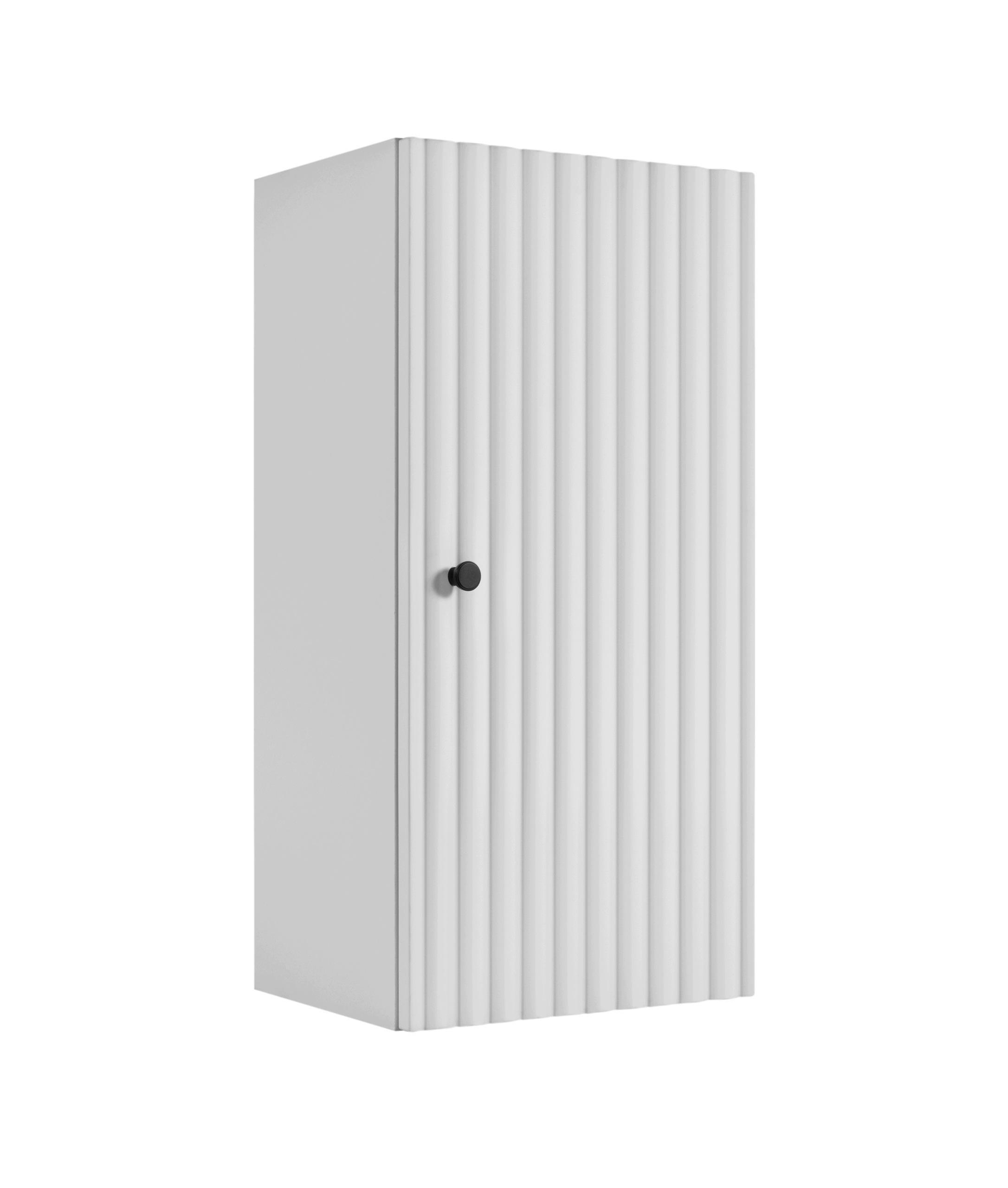 HÄNGESCHRANK BELLO geriffelt Weiß matt 35/68/27 cm - Weiß, Holzwerkstoff/Metall (35/68/27.2cm) - Rodan