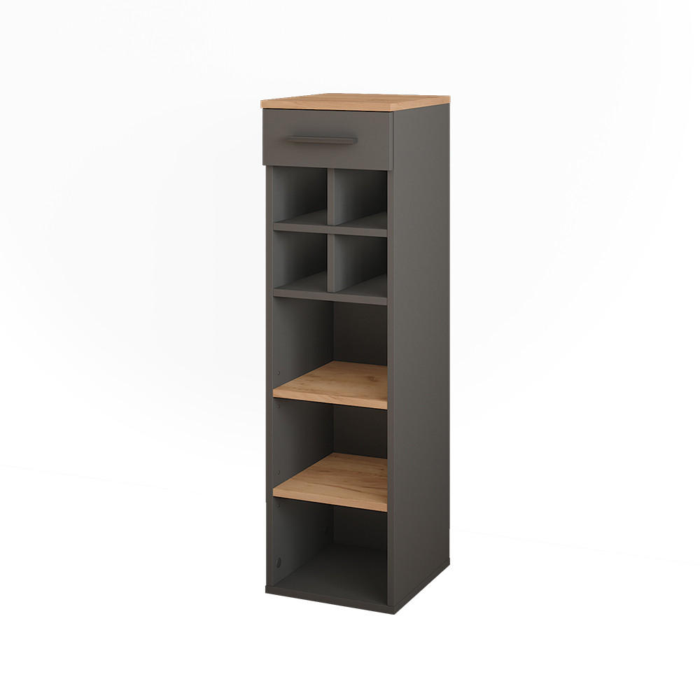 Vicco STOJAN NA VÍNO Repose Zlatý dub power/antracit 30 x 106 cm