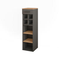 WEINREGAL Repose Goldkraft Eiche/Anthrazit 30 x 106 cm - Anthrazit/Eiche Wotan, Holzwerkstoff (30/106/34.5cm) - Vicco