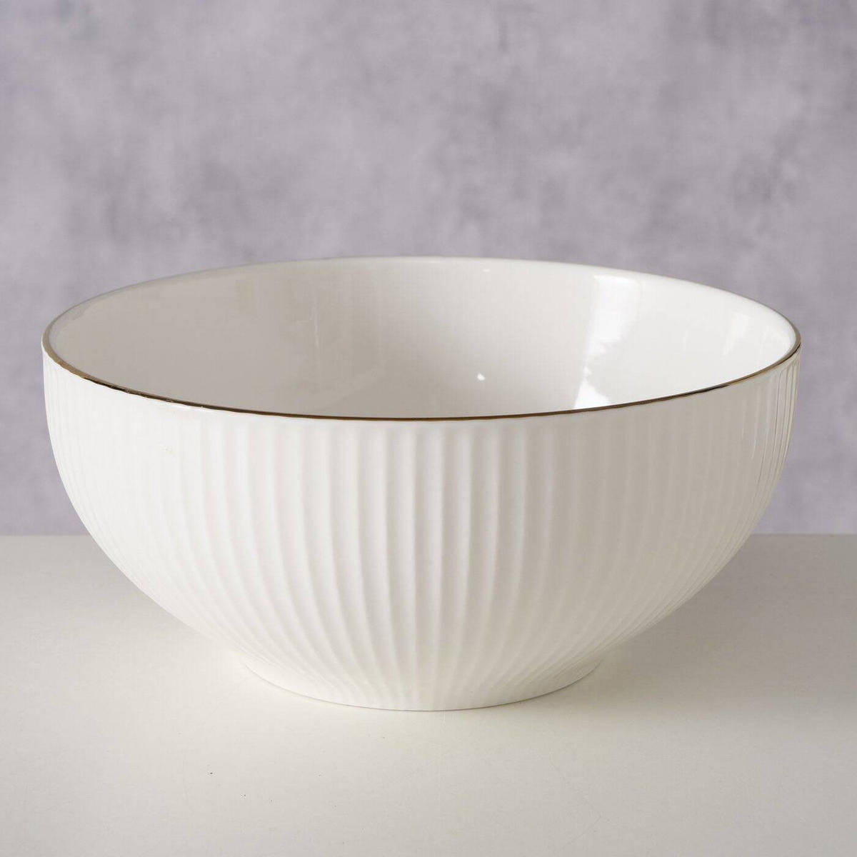 SUPPENSCHÜSSEL Kelly 550 ml - Weiß, Keramik (15cm) - Boltze Home
