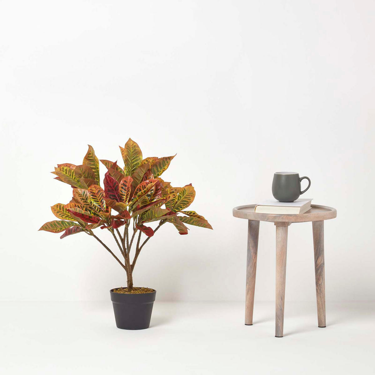 KUNSTPFLANZE Wunderstrauch rot, 65 cm - Rot, Kunststoff (65cm) - Homescapes