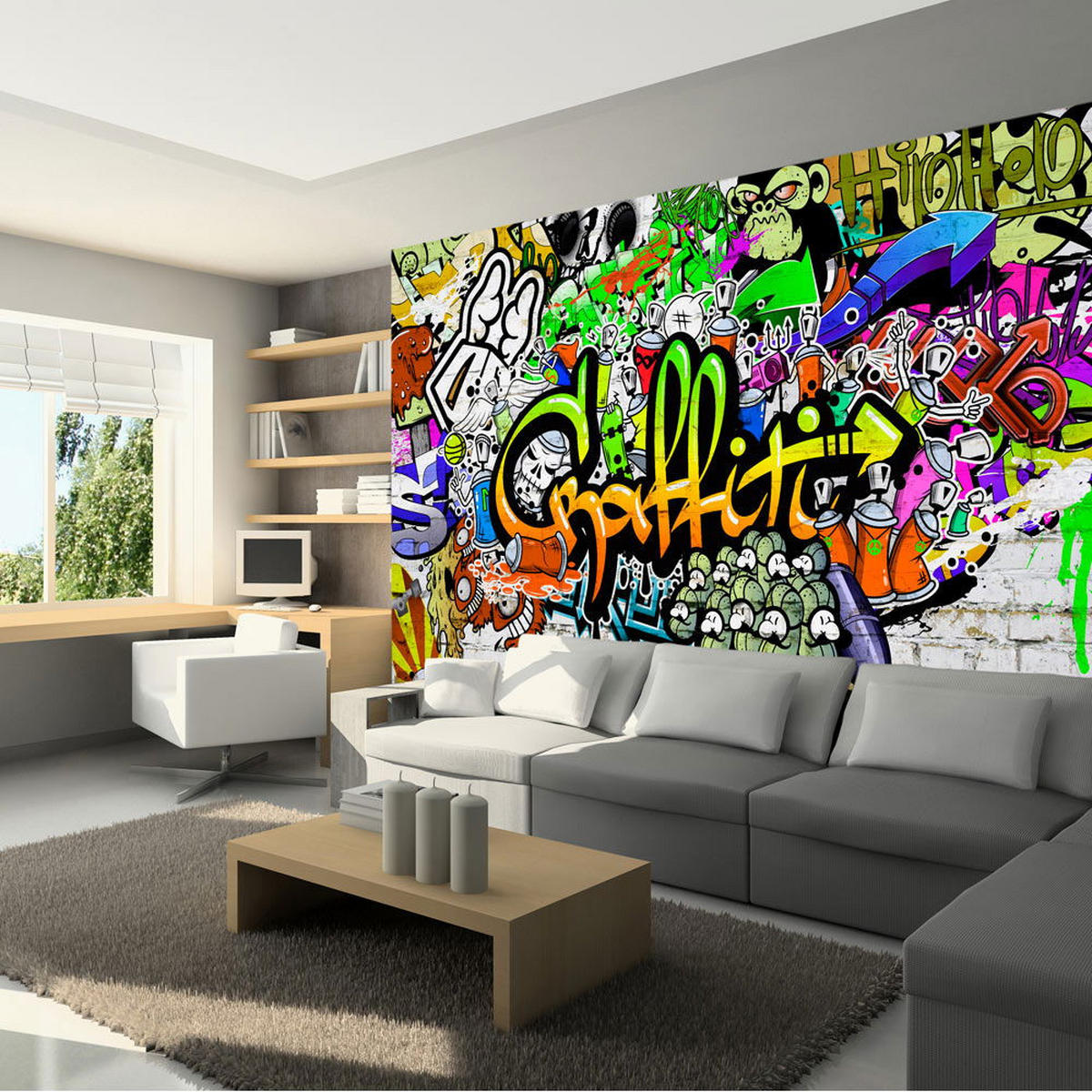 VLIESTAPETE 350/245 cm - Multicolor, Textil (350/1cm) - KUNSTLOFT