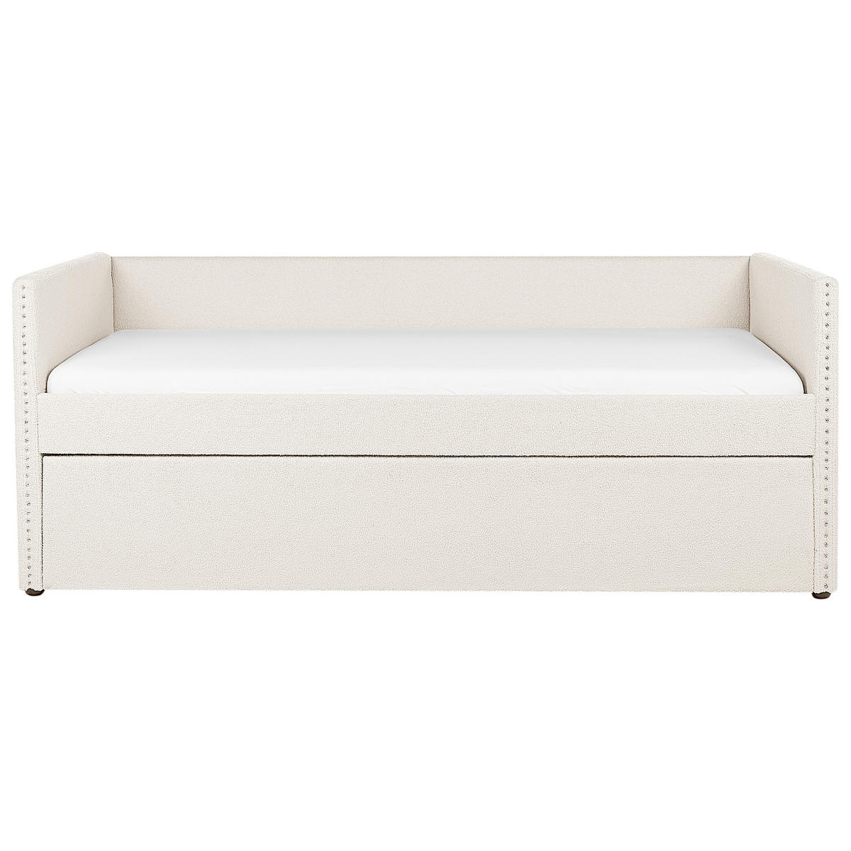 AUSZIEHBETT 90x200 cm Beige Troyes - Beige, Textil (90/200cm) - Beliani