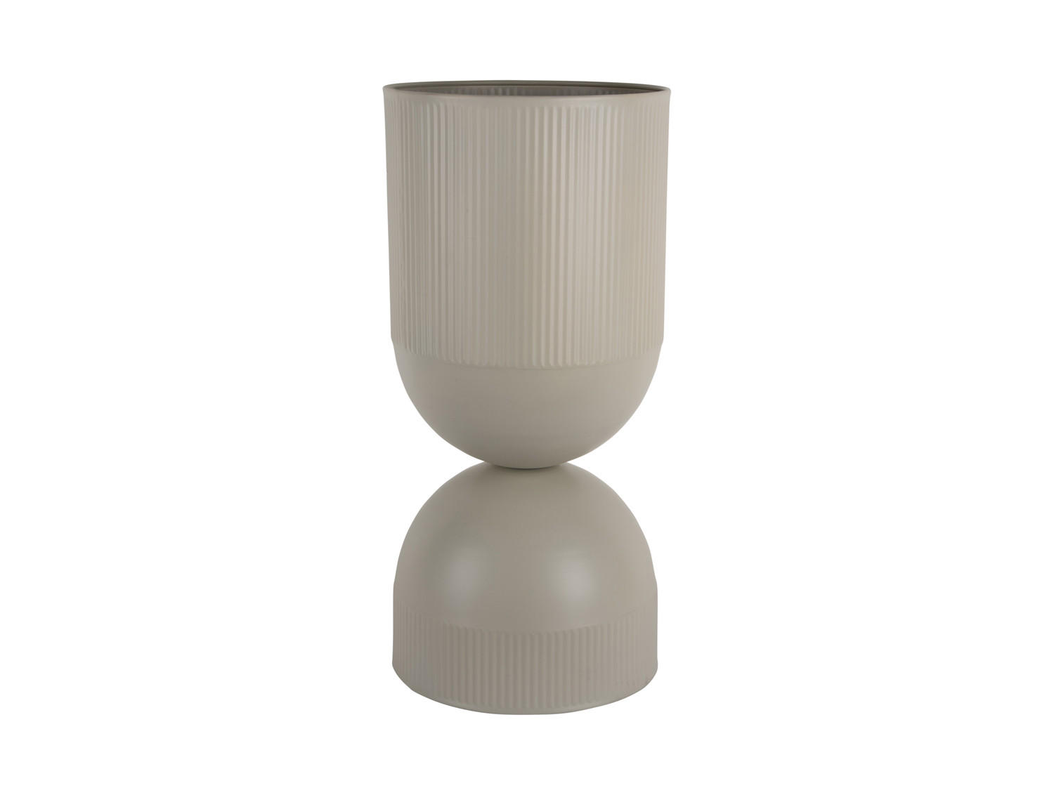 BLUMENTOPF Tonar XL Grau Ø25.5/55 cm - Grau, Metall (55cm) - Present Time