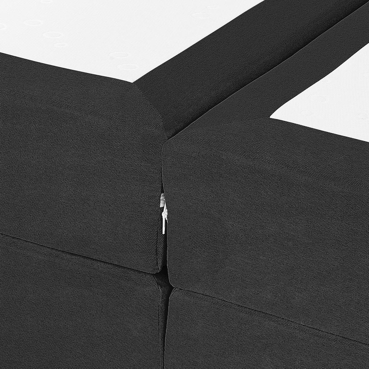 BOXSPRINGBETT 160/200cm Schwarz President - Schwarz, Textil (160/200cm) - Beliani