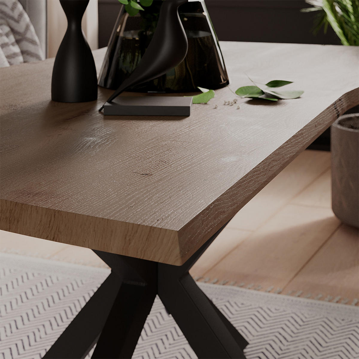 COUCHTISCH Yan Artisan 90 x 50 cm - Hellgrau, Holzwerkstoff (50/90/40cm) - Vicco