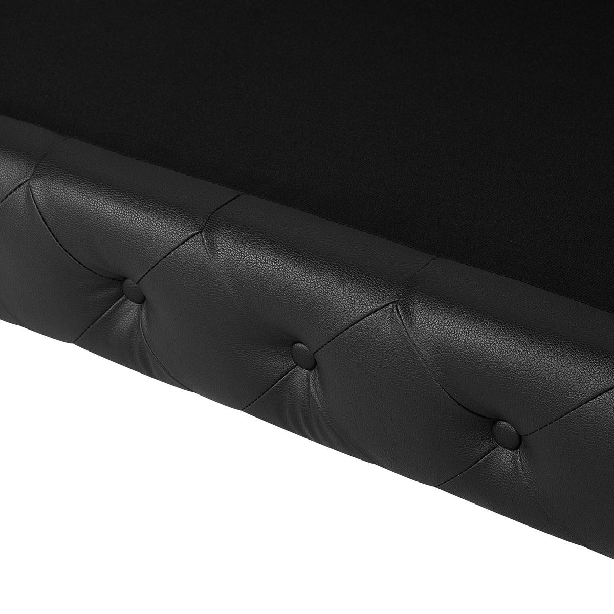 2-SITZER-SOFA Kunstleder Schwarz Vissland - Schwarz, Kunststoff/Textil (172/71/87cm) - Beliani