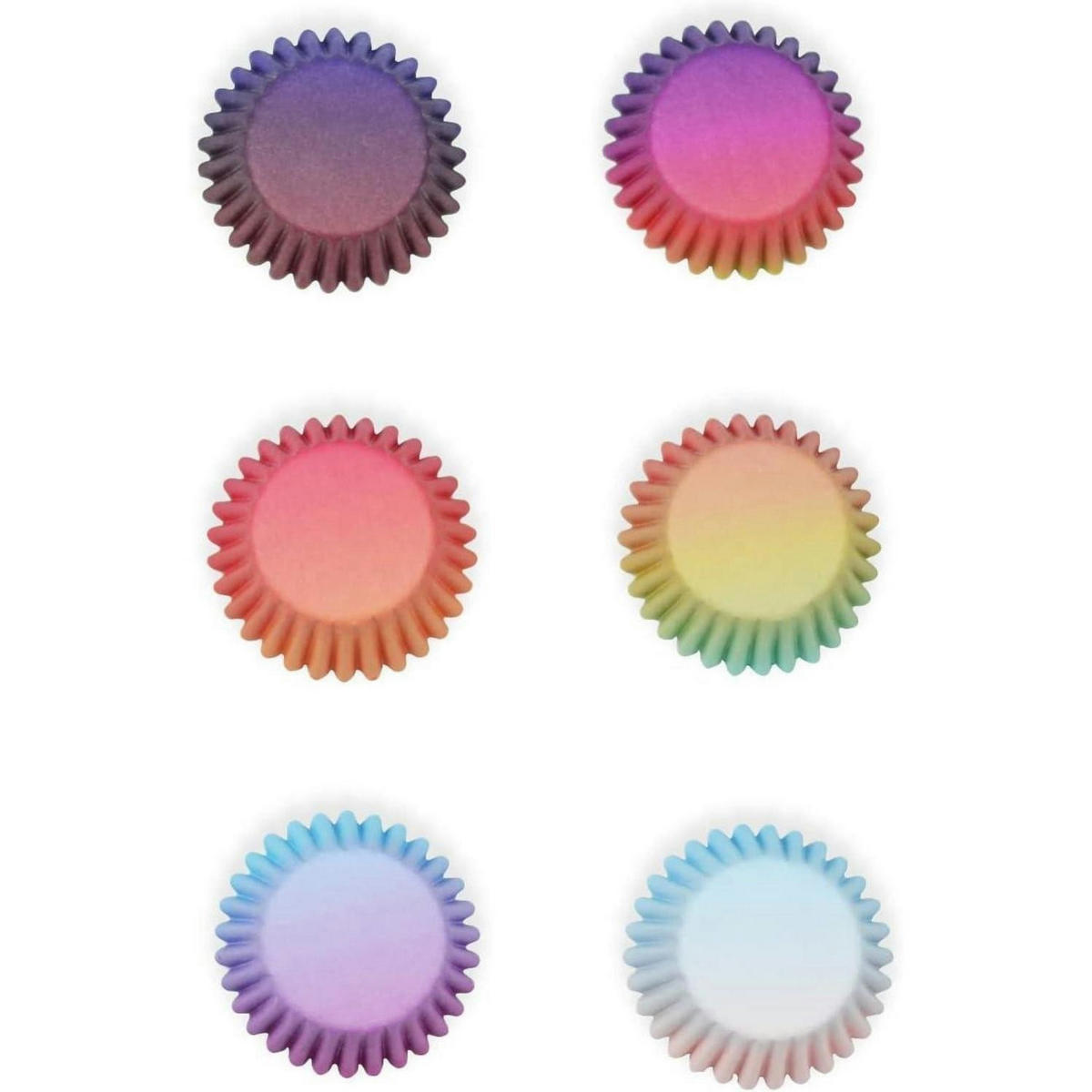 MUFFINFÖRMCHEN 300 Stück Set Verlauf-Design Mini - Multicolor, Papier (3/2.1/3cm)