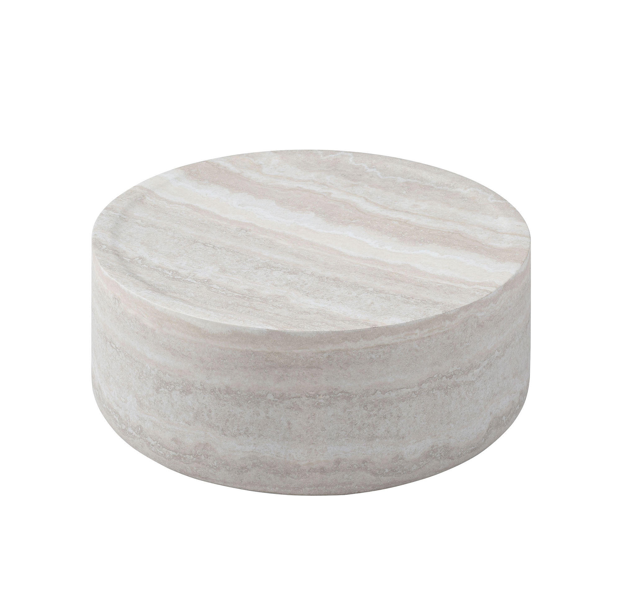 COUCHTISCH 80 cm aus Fiberglas in Beige – leicht und pflegeleicht - Beige, Glas (80/80/30.5cm) - BEAOK