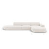 ECKSOFA rechts Jodie aus strukturiertem Stoff leichtes beige 4 Sitzplätze - Beige, Textil (166/342cm) - Micadoni