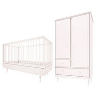 POKOJ PRO MIMINKO 2DÍLNÝ Babushka Bílá - bílá, kompozitní dřevo (145/99/75cm) - Petits-meubles