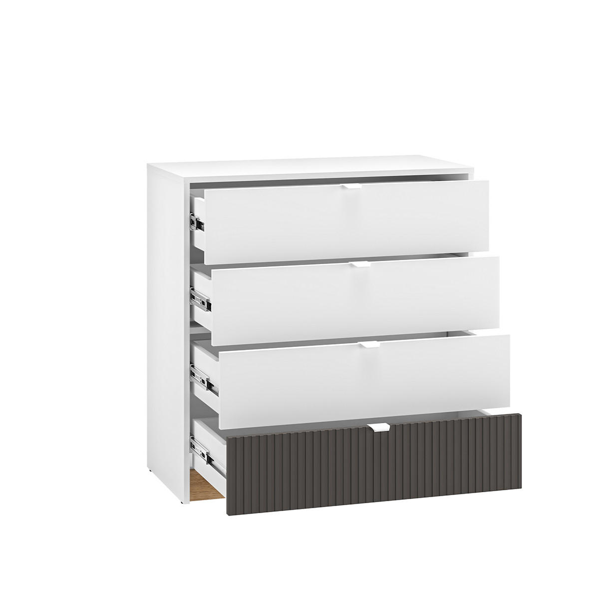 KOMMODE Ronan Weiß - Weiß, Holzwerkstoff (82/86/40cm) - Petits-meubles