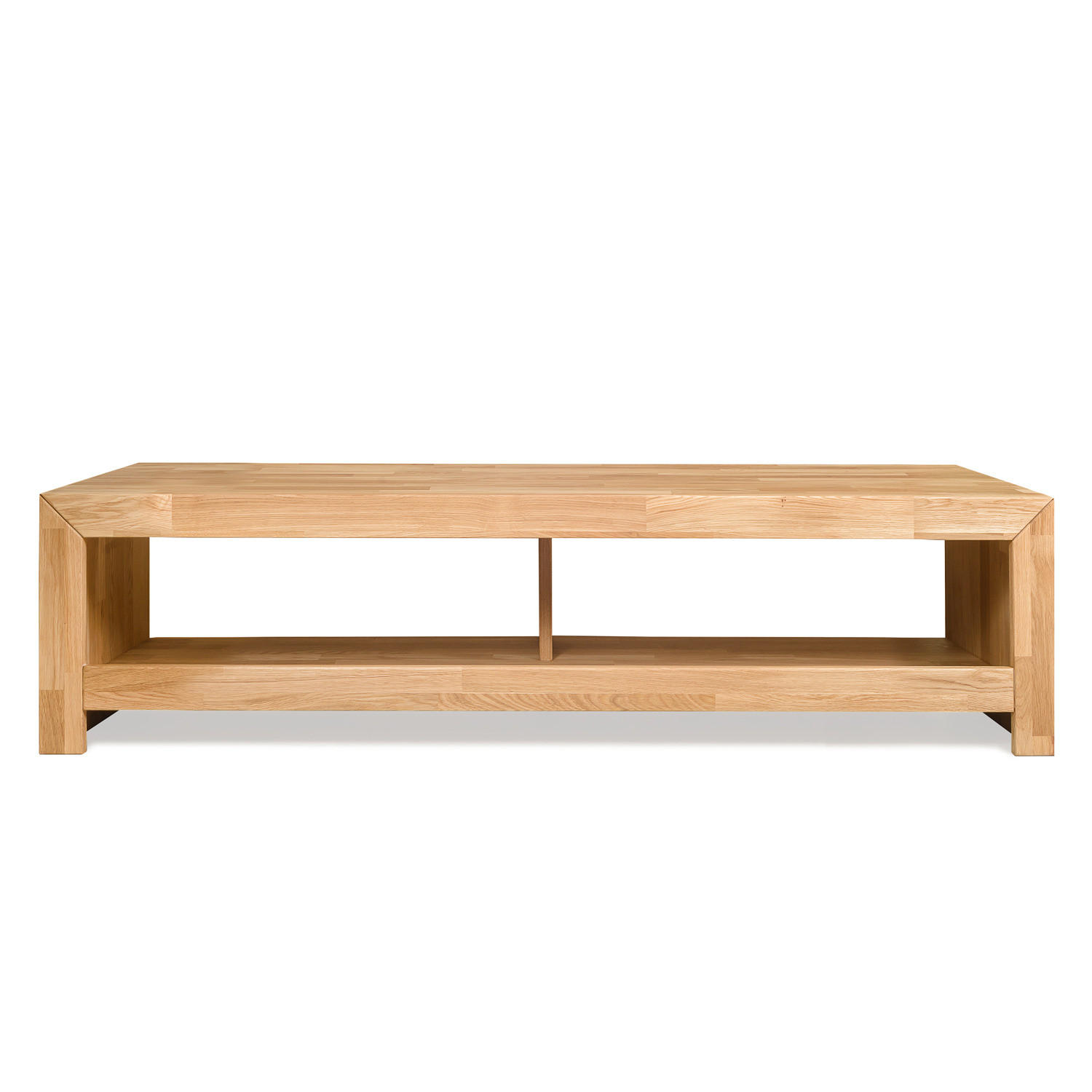 TV-LOWBOARD - Massivholz - Eichefarben, Holz (140/35/50cm) - home24