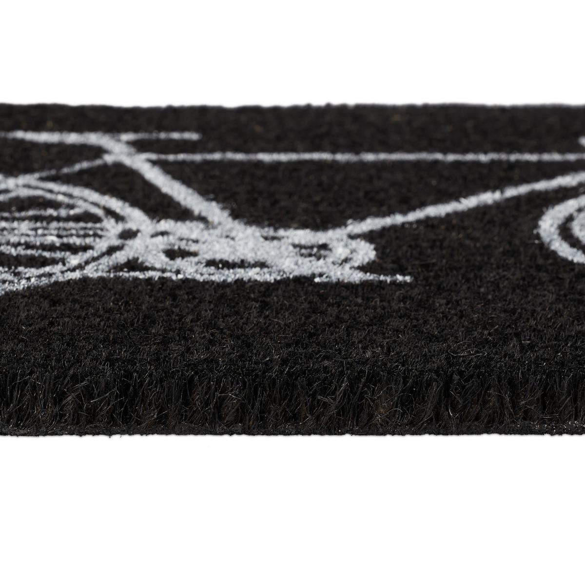 FUSSMATTE - Schwarz, Kunststoff/Textil (60/40cm) - Relaxdays