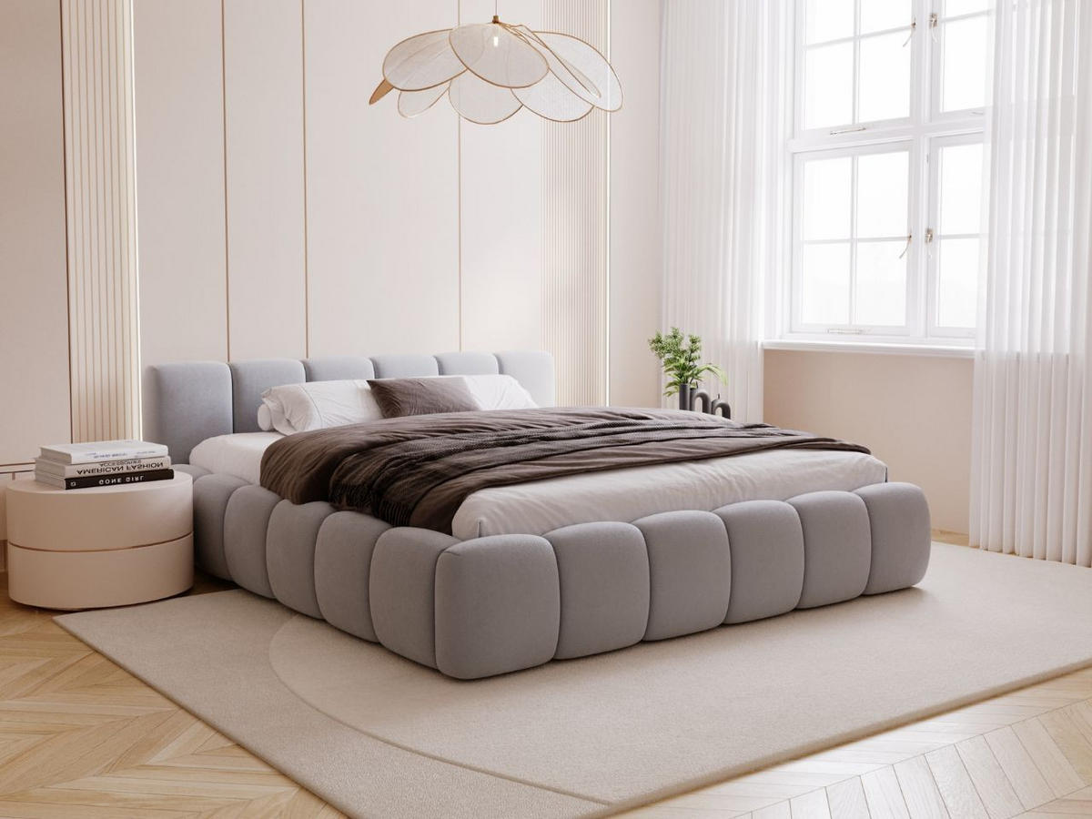 POLSTERBETT Cloud low 160x200 Grau - Grau, Textil (160/200cm) - Graingold