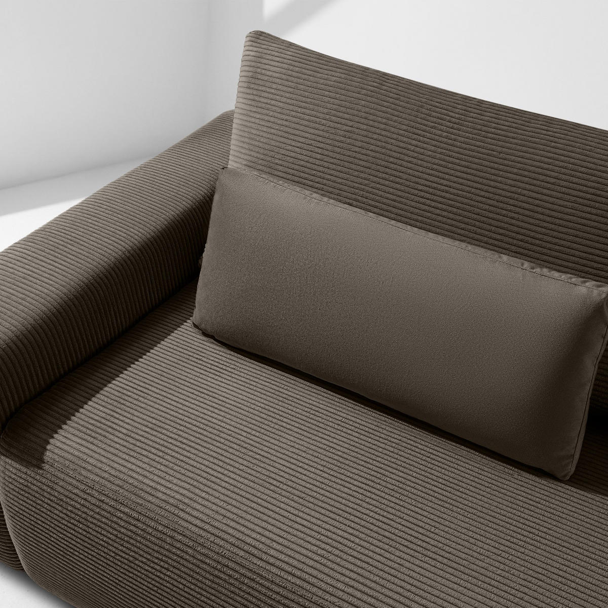 3-SITZER SCHLAFSOFA MOLLIS, Corduroy, Braun - Braun, Holz/Holzwerkstoff (250/93/108cm) - KONSIMO®