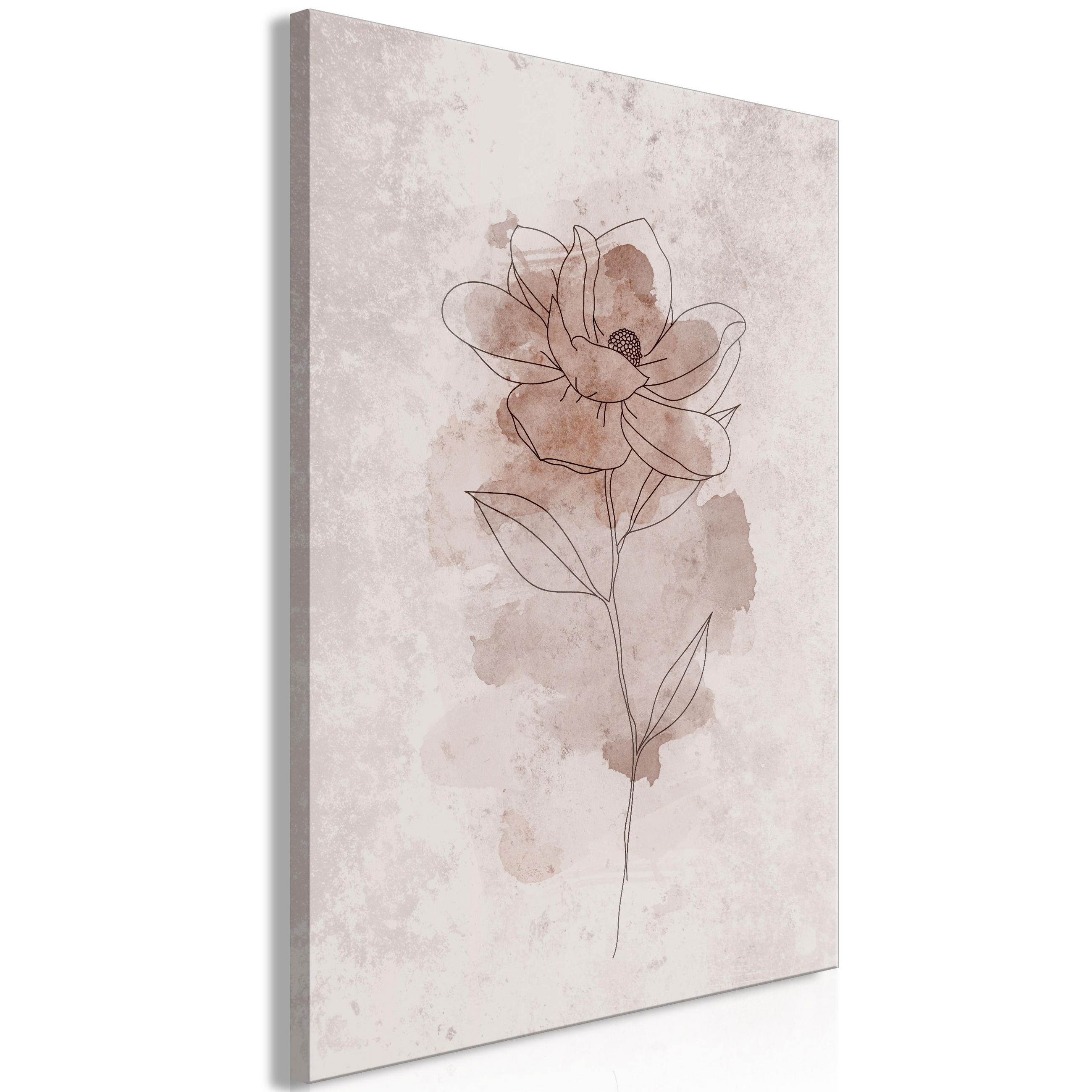 KUNSTDRUCK Rosa 80/120 cm - Pink/Grau, Textil (80/120cm) - KUNSTLOFT