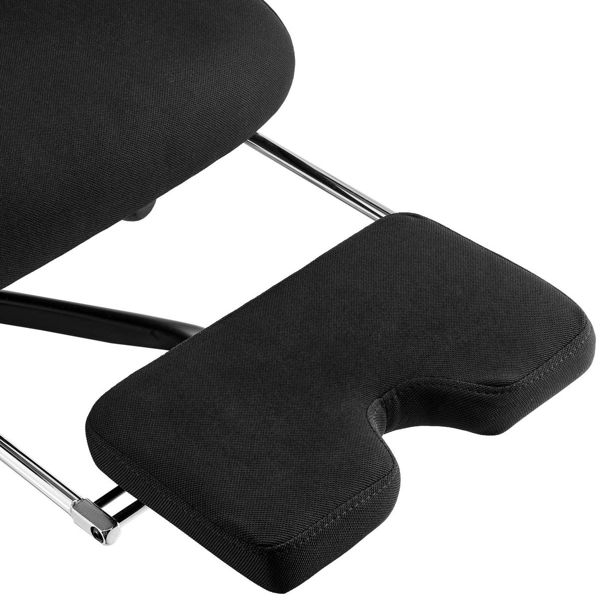 DREHSTUHL Stoff Schwarz - Schwarz, Textil/Metall (67/123/64cm) - CLP