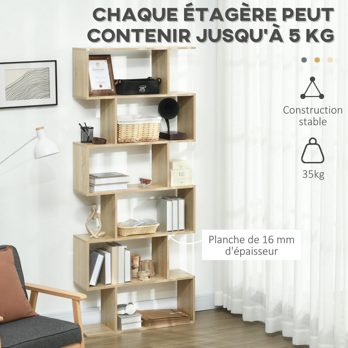 BÜCHERREGAL Eichefarben Hell 80/23/192 cm - Eichefarben, Holzwerkstoff (23/192/80cm) - PANGIVO
