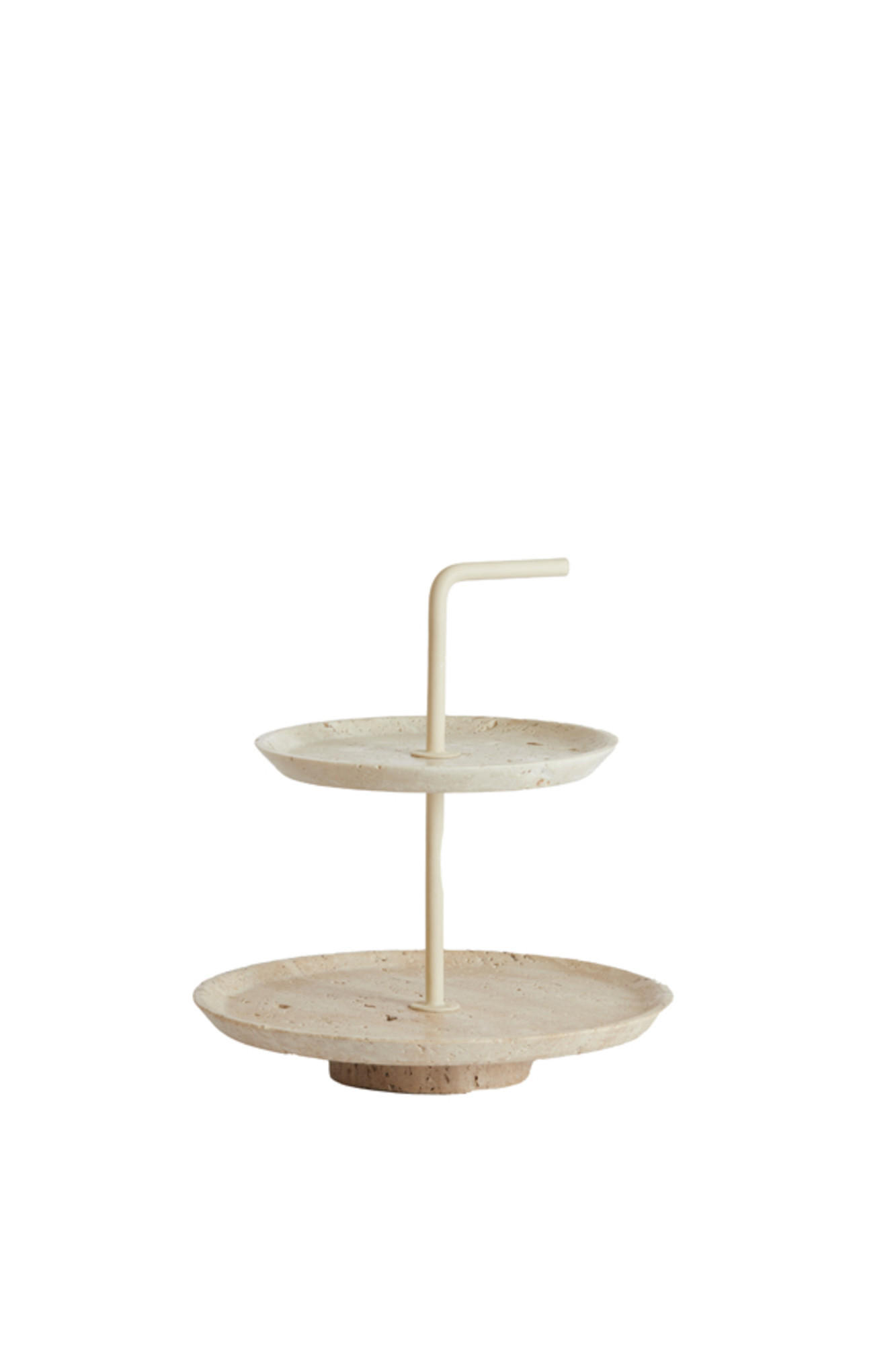 ETAGERE Caglio Braun Ø24/26 cm - Beige, Stein (24/26cm) - Light & Living