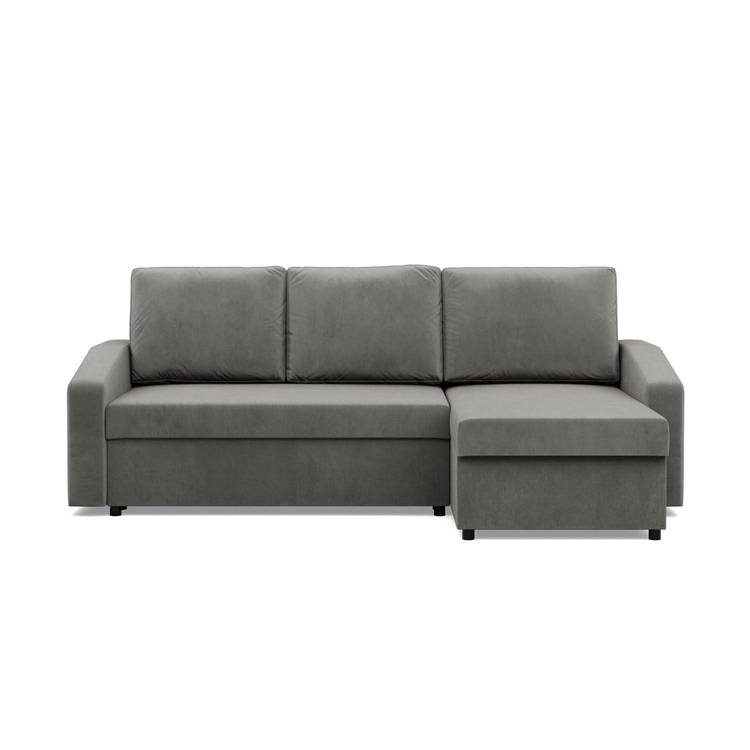 ECKSOFA MIT SCHLAFFUNKTION NEO, Hellgrau - Grau, Textil (231/140cm) - Mebligo