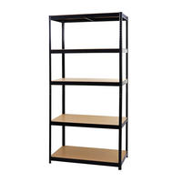 SCHWERLASTREGAL Schwarz, Braun - Schwarz/Braun, Metall (101/200/61cm) - MCW