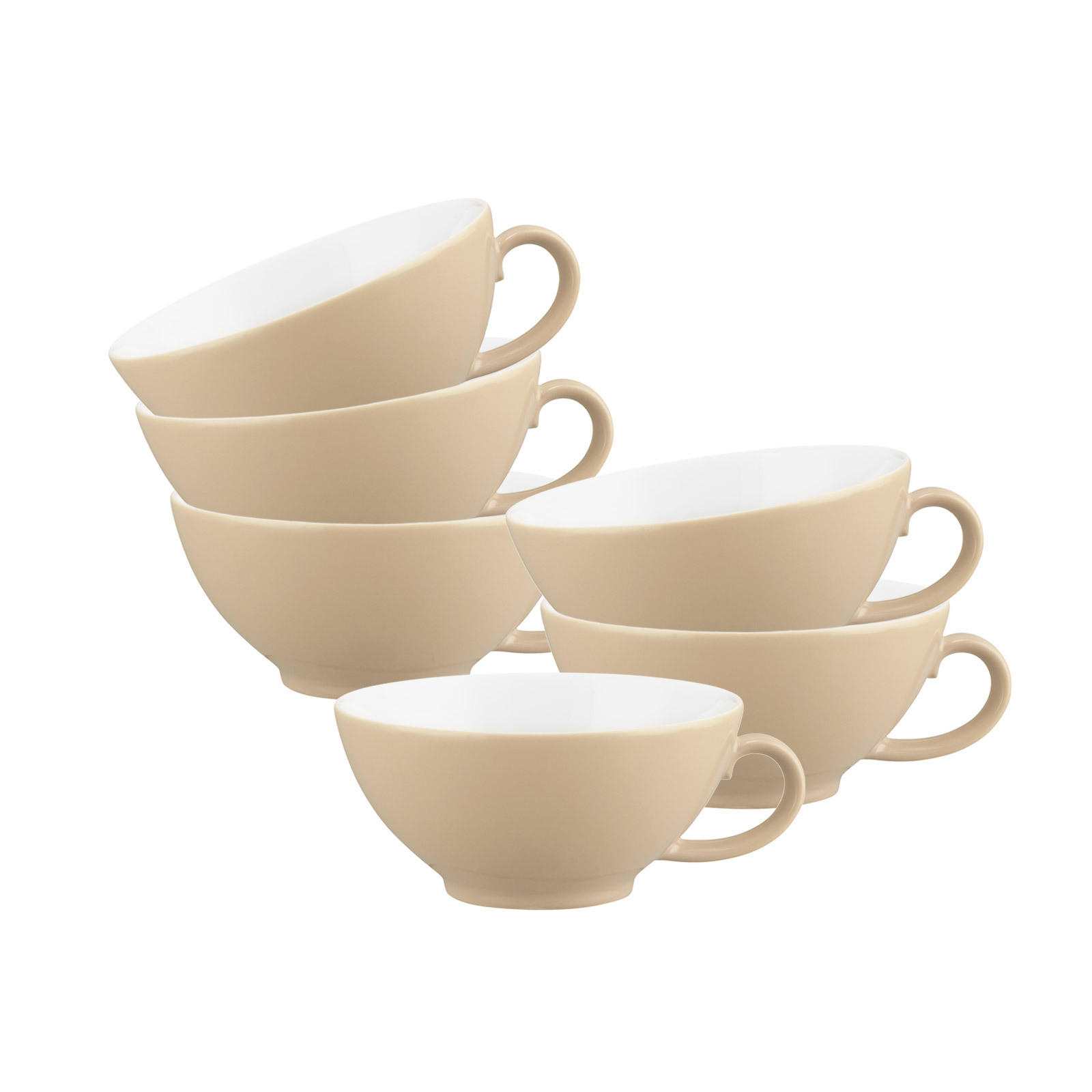 TEETASSEN Liberty Pure Colors Dusty Beige 140 ml 6er Set - Beige, Keramik (0.14L) - Seltmann Weiden