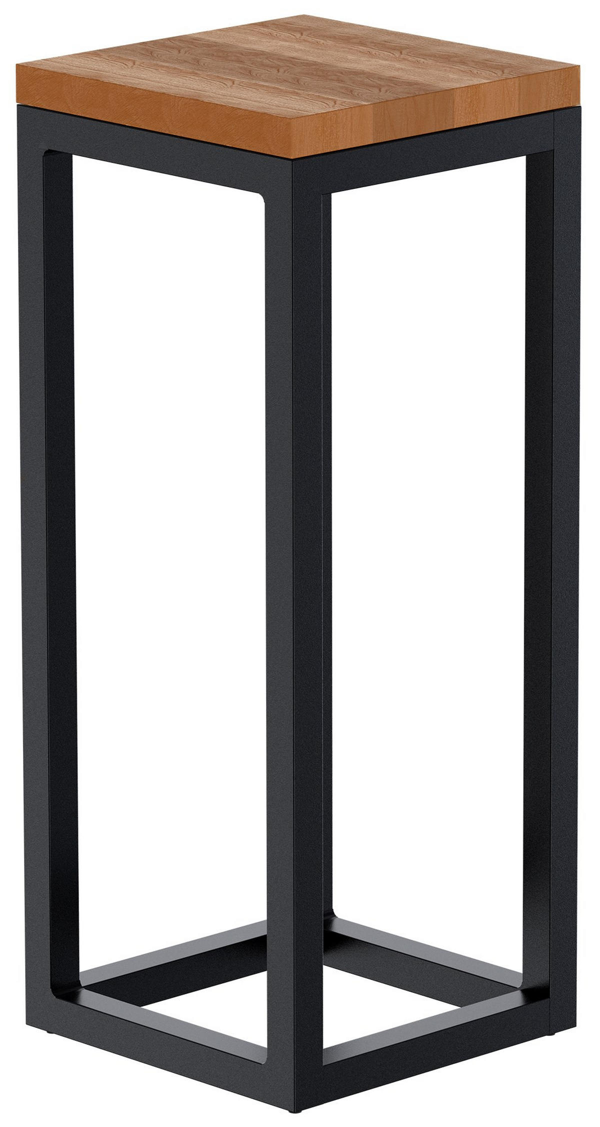 BEISTELLTISCH eckig 20/20/50 cm Holz Eiche - Eichefarben/Schwarz, Holz/Metall (20/20/50cm) - CLP